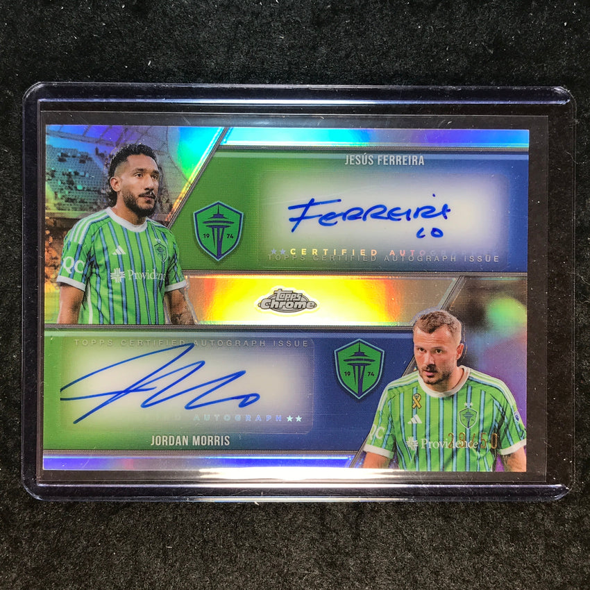 2025 Topps Chrome MLS JESUS FERREIRA JORDAN MORRI Dual Auto Refractor 29/50