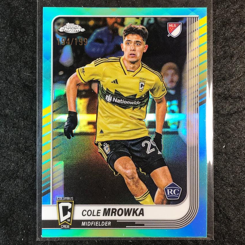 2025 Topps Chrome MLS COLE MROWKA Rookie Base Aqua /199 #69