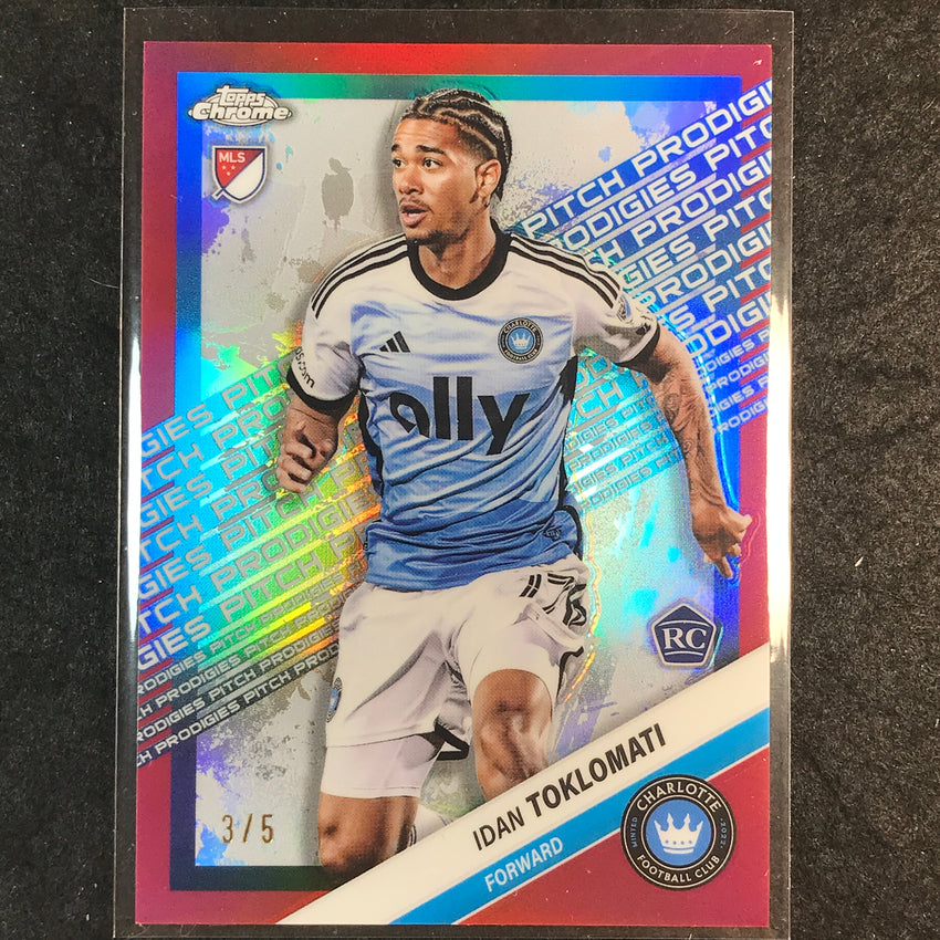 2025 Topps Chrome MLS IDAN TOKLOMATI Rookie Pitch Prodigies Red 3/5 #199