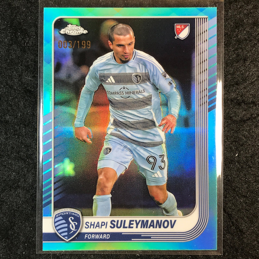 2025 Topps Chrome MLS SHAPI SULEYMANOV Base Aqua /199 #78