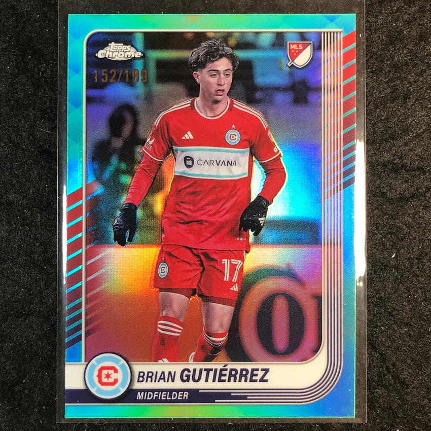 2025 Topps Chrome MLS BRIAN GUTIERREZ Base Aqua /199 #89