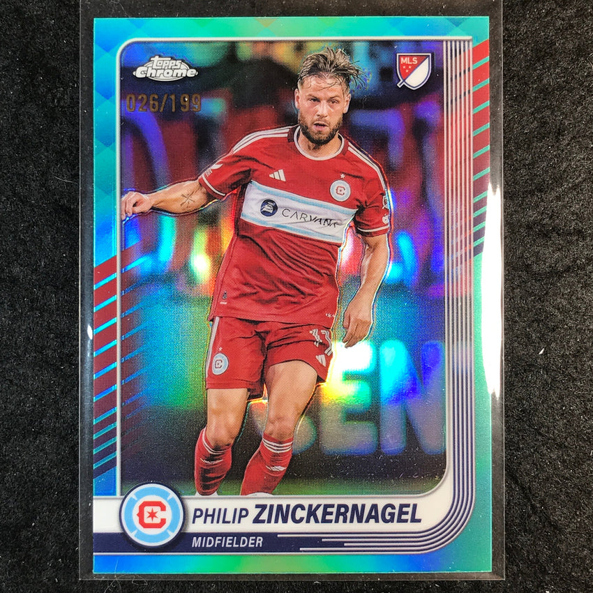 2025 Topps Chrome MLS PHILIP ZINKERNAGEL Base Aqua /199 #92