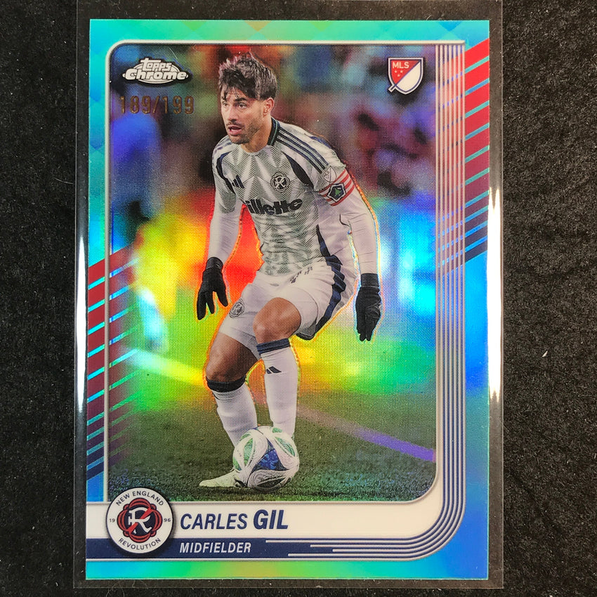 2025 Topps Chrome MLS CARLES GIL Base Aqua /199 #100