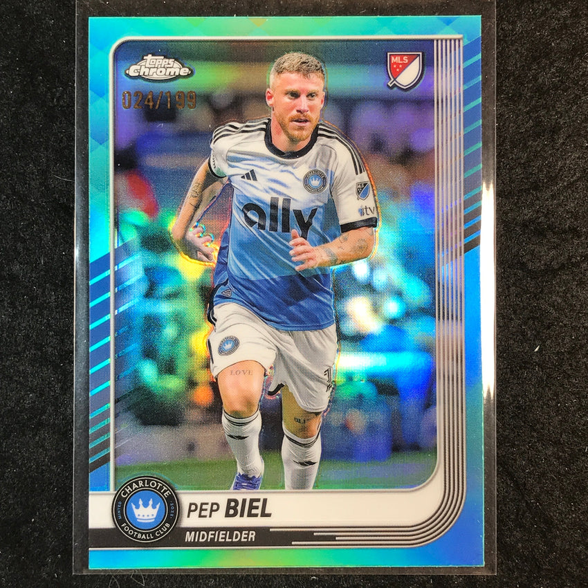 2025 Topps Chrome MLS PEP BIEL Base Aqua /199 #117