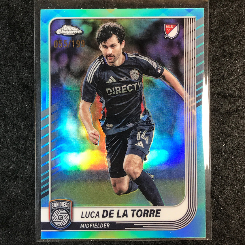 2025 Topps Chrome MLS LUCA DE LA TORRE Base Aqua /199 #128