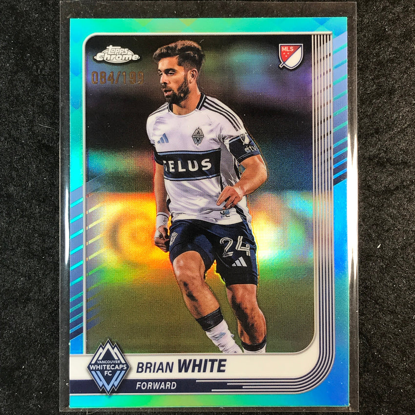 2025 Topps Chrome MLS BRIAN WHITE Base Aqua /199 #139