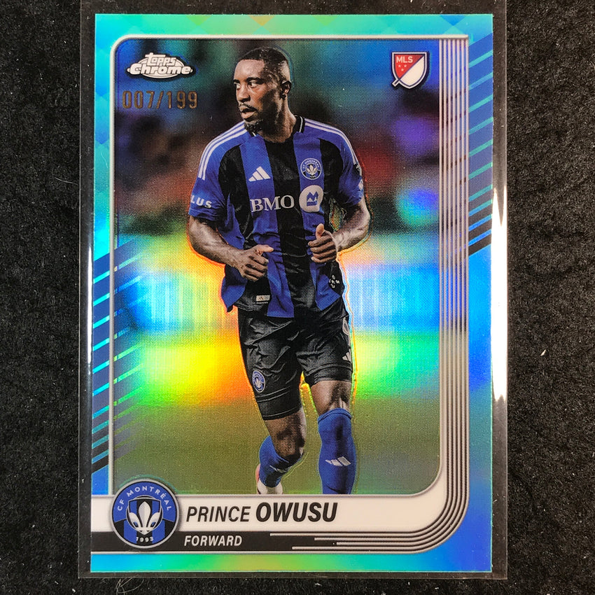 2025 Topps Chrome MLS PRINCE OWUSU Base Aqua /199 #162