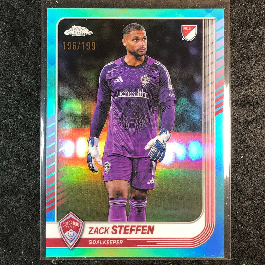 2025 Topps Chrome MLS ZACK STEFFEN Base Aqua /199 #163