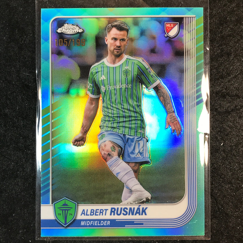 2025 Topps Chrome MLS ALBERT RUSNAK Base Aqua /199 #171