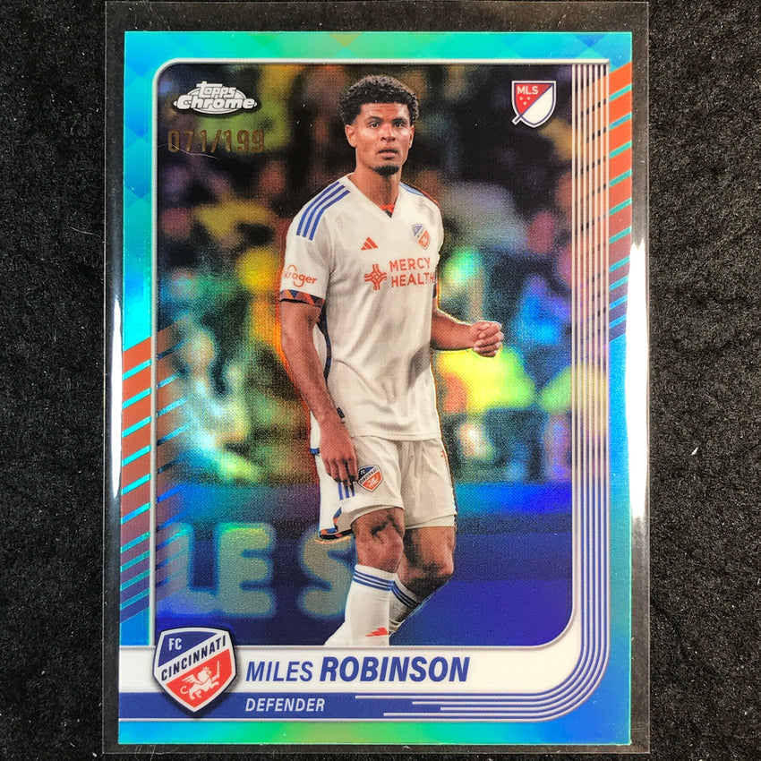 2025 Topps Chrome MLS MILES ROBINSON Base Aqua /199 #173