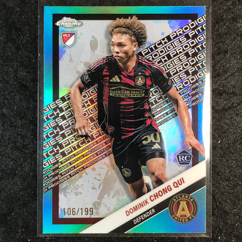 2025 Topps Chrome MLS DOMINIK CHONG QUI Rookie Pitch Prodigies Aqua /199 #177