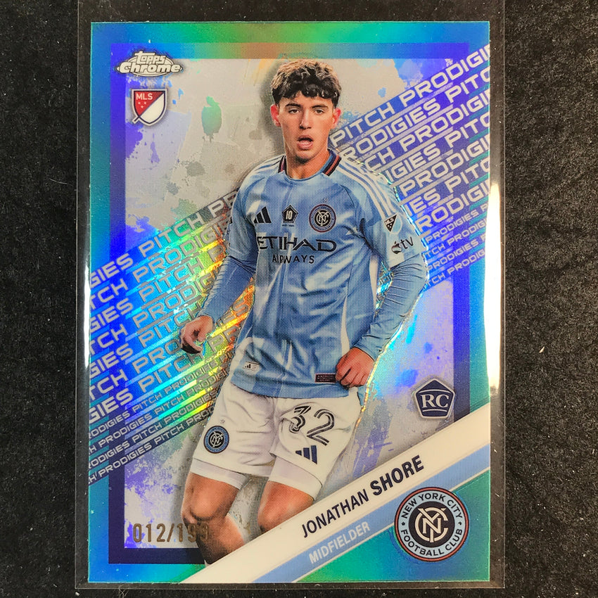 2025 Topps Chrome MLS JONATHAN SHORE Rookie Pitch Prodigies Aqua /199 #178