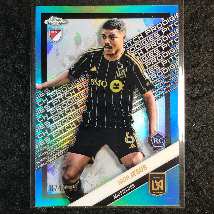2025 Topps Chrome MLS IGOR JESUS Rookie Pitch Prodigies Aqua /199 #183
