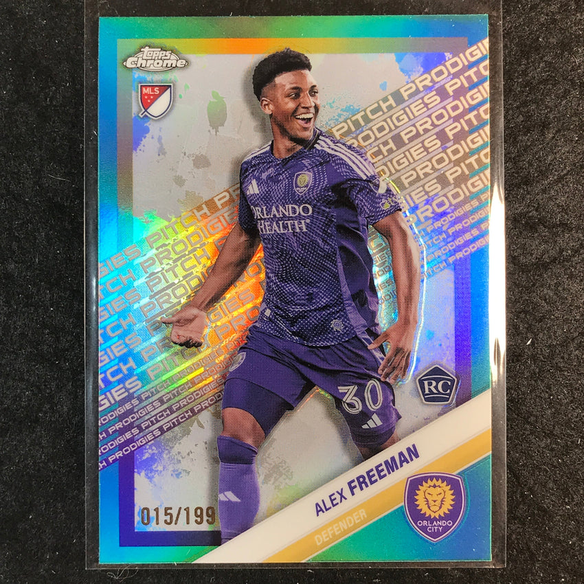 2025 Topps Chrome MLS ALEX FREEMAN Rookie Pitch Prodigies Aqua /199 #187