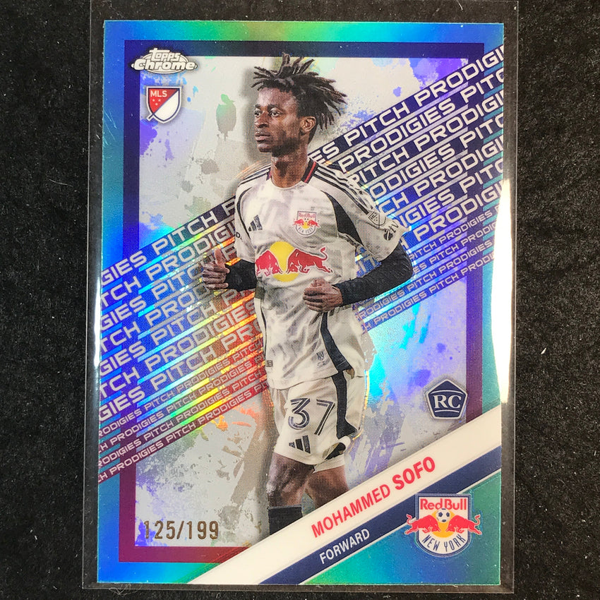 2025 Topps Chrome MLS MOHAMMED SOFO Rookie Pitch Prodigies Aqua /199 #190