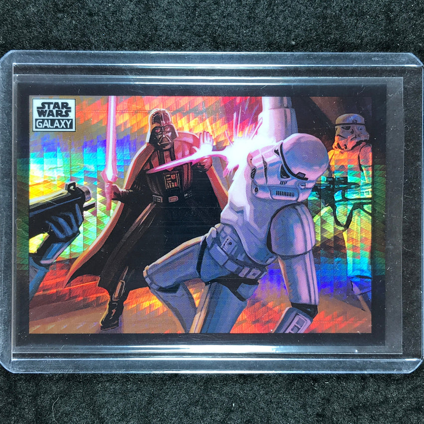 2022 Topps Star Wars Galaxy Chrome STORMTROOPERS DARTH VADER Prism 42/75 #58