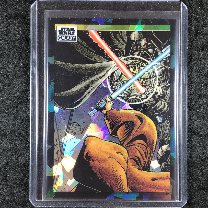 2022 Topps Star Wars Galaxy Chrome DUEL ON THE DEATH STAR Atomic 14/150 #34