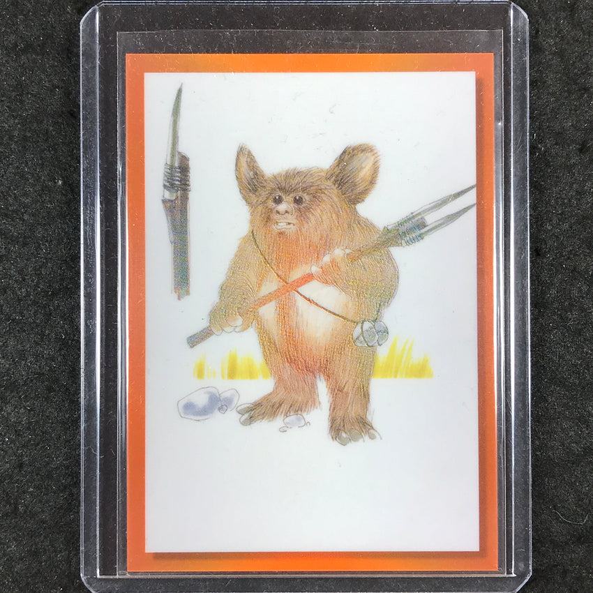 2022 Topps Star Wars Galaxy Chrome DUWOK Concept Art Orange 11/25 #3