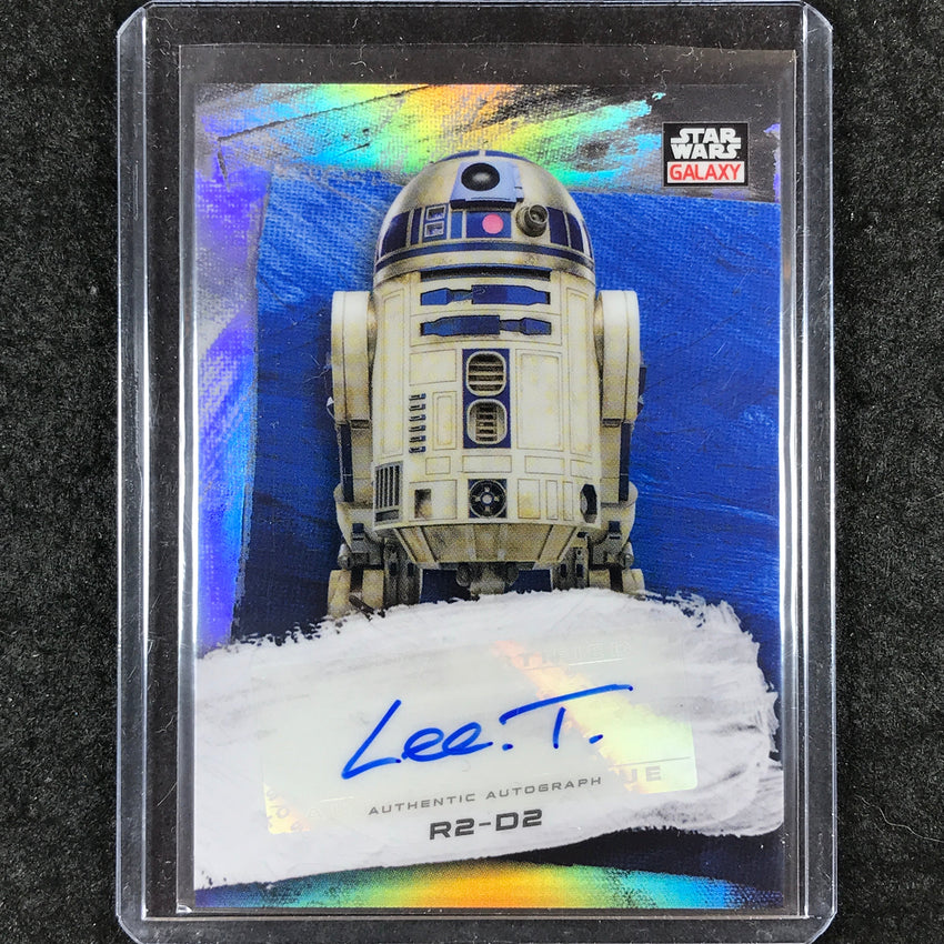 2022 Topps Star Wars Galaxy Chrome LEE TOWERSEY R2-D2 Galaxy Auto Blue 4/150