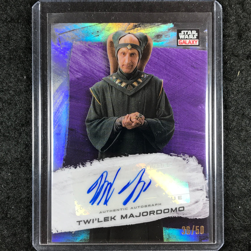 2022 Topps Star Wars Galaxy Chrome DAVID PASQUESI TWI'LEK MAJORDOMO Auto 36/50