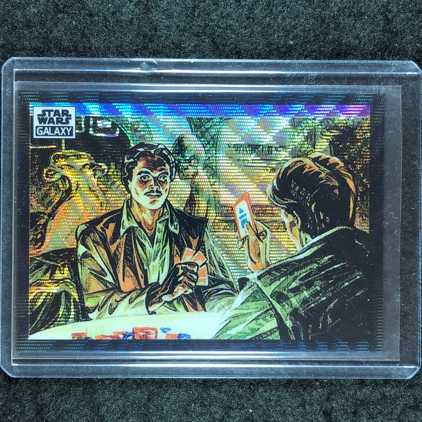2022 Topps Star Wars Galaxy Chrome CARD GAME OF CHANCE Wave Refractor 61/99 #25