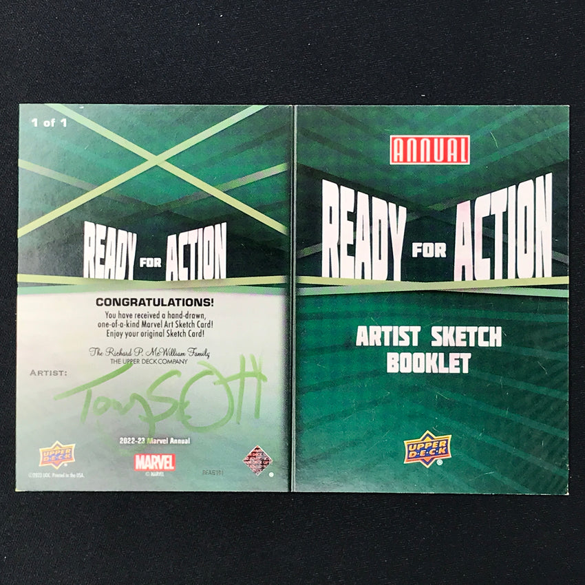2022-23 Marvel Annual GALACTUS Ready For Action Sketch Booklet 1/1 TONY SCOTT