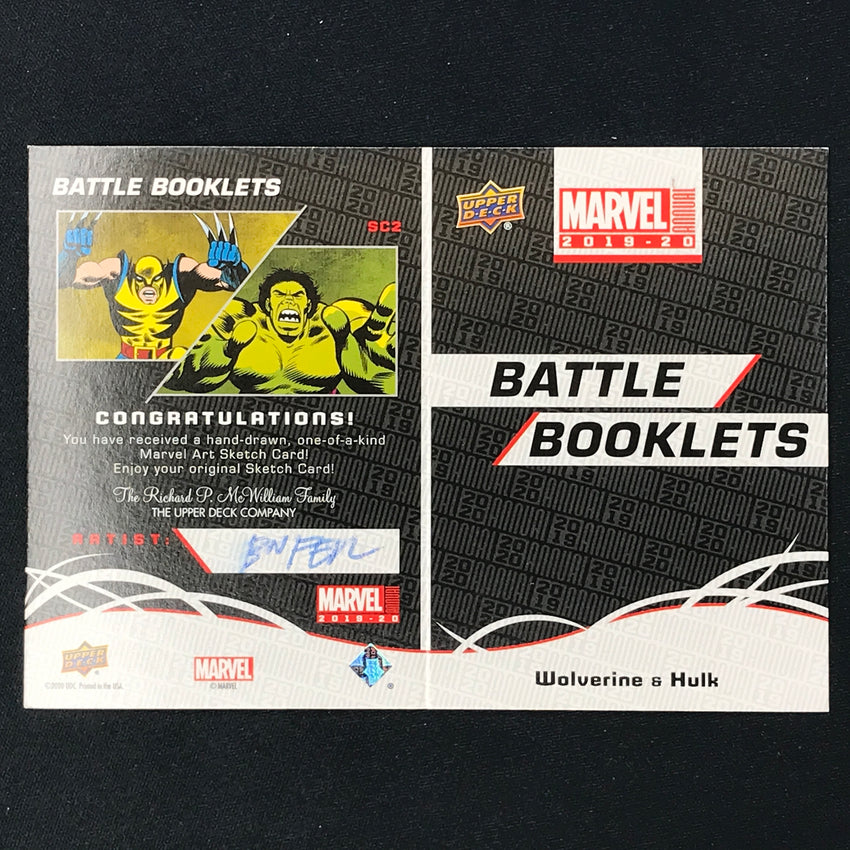 2019-20 Marvel Annual HULK WOLVERINE Artist Sketch Booklet 1/1 BIEN FLORES