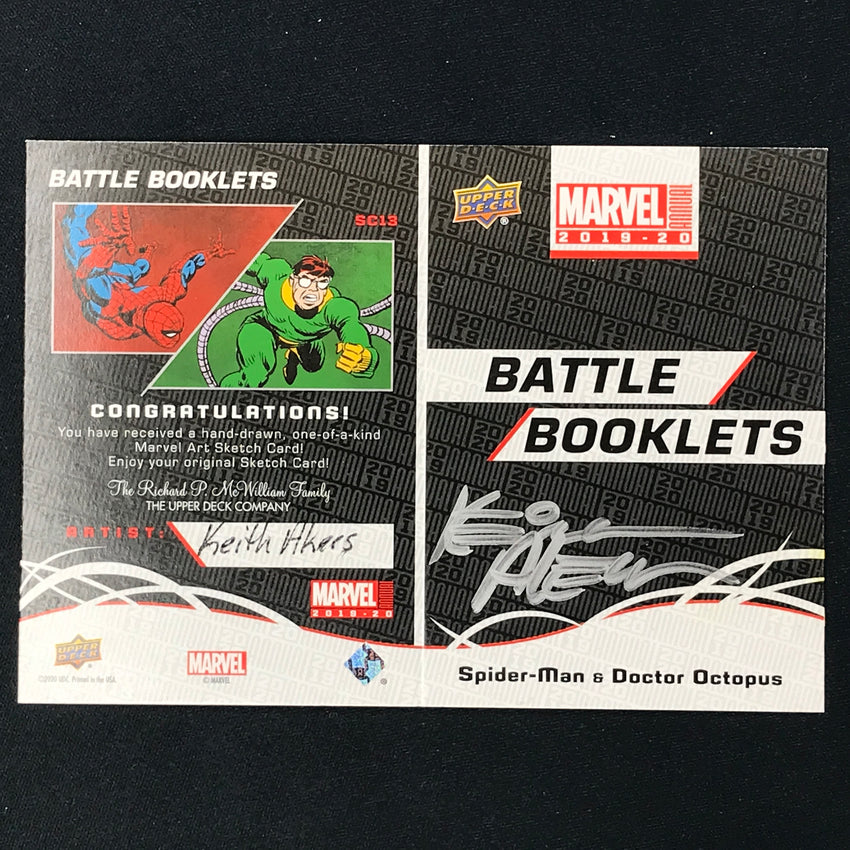 2019-20 Marvel Annual SPIDER-MAN DOC OCK Artist Sketch Booklet 1/1 KEITH AKERS