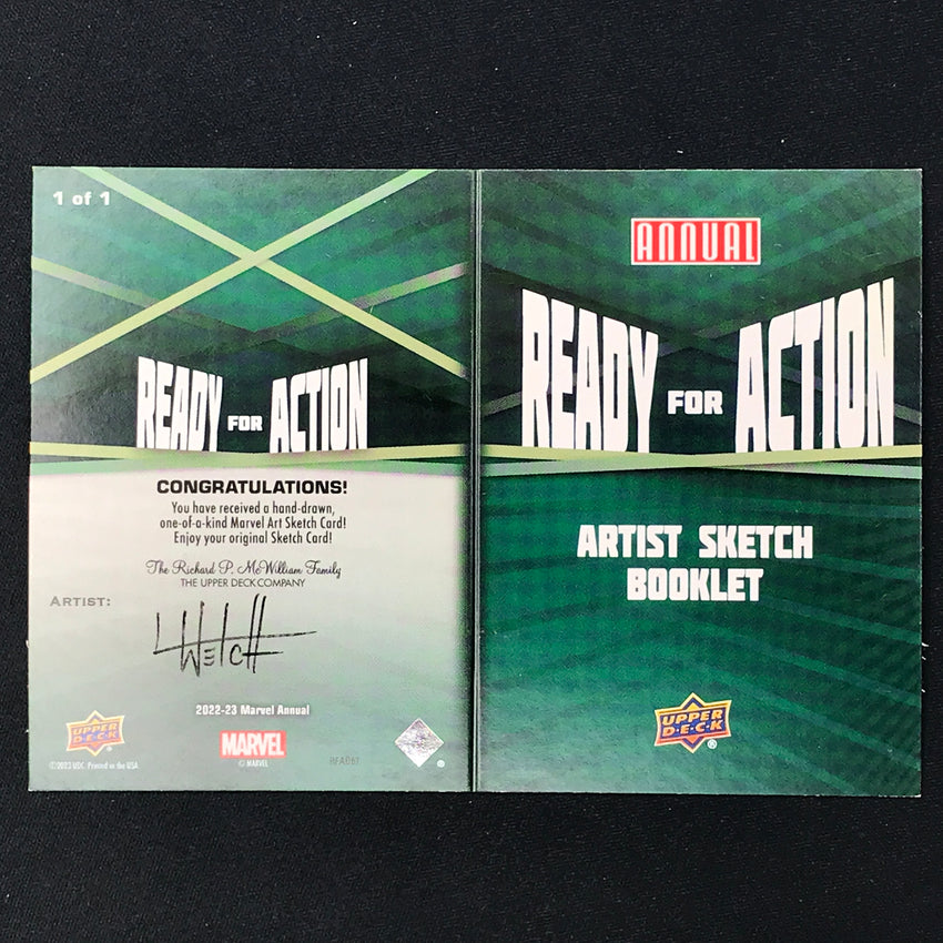 2022-23 Marvel Annual CAPTAIN AMERICA IRON MAN Sketch Booklet 1/1 LUKE WELCH