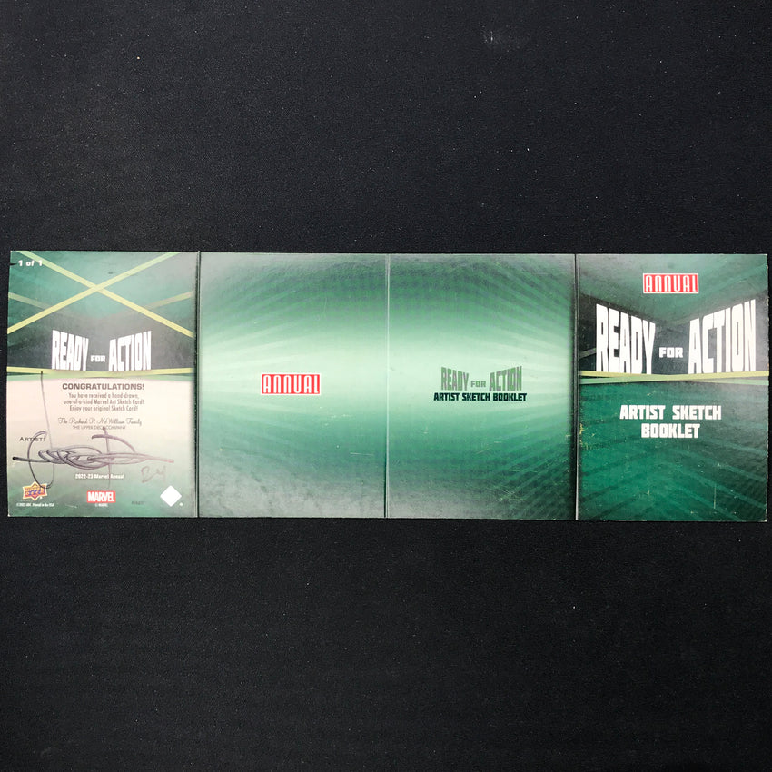 2022-23 Marvel Annual ILLUMINATI CAP AMERICA Sketch Booklet 1/1 JEFFREY BENITEZ