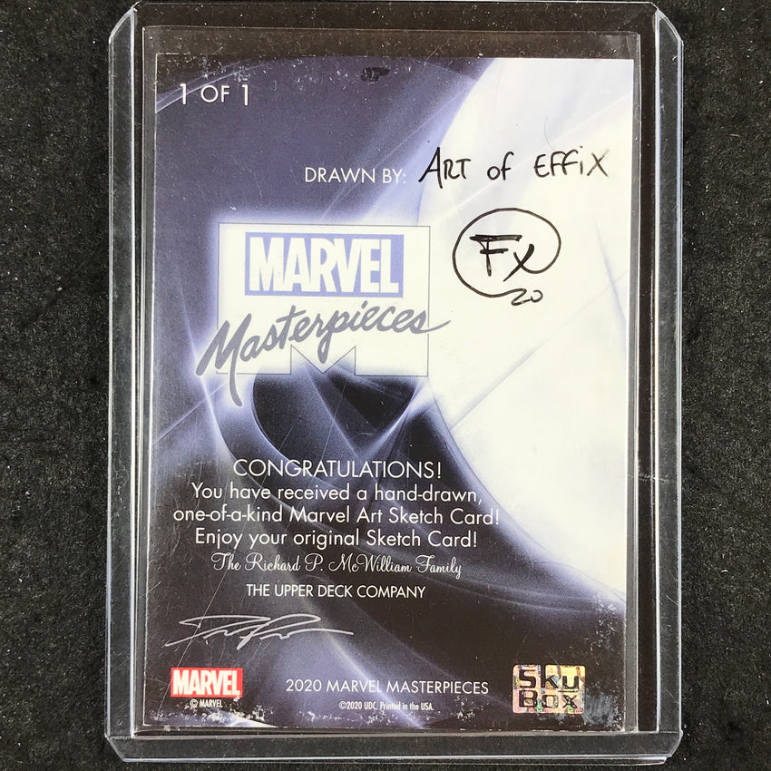 2020 Marvel Masterpieces ELEKTRA Artist Sketch 1/1 Art of EFFIX
