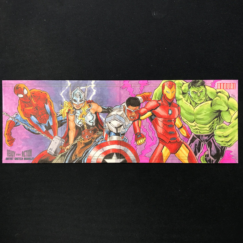 2022-23 Marvel Annual AVENGERS SPIDER-MAN Sketch Booklet 1/1 FLORIS HOOLHORST