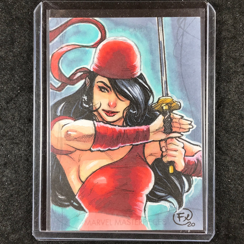 2020 Marvel Masterpieces ELEKTRA Artist Sketch 1/1 Art of EFFIX