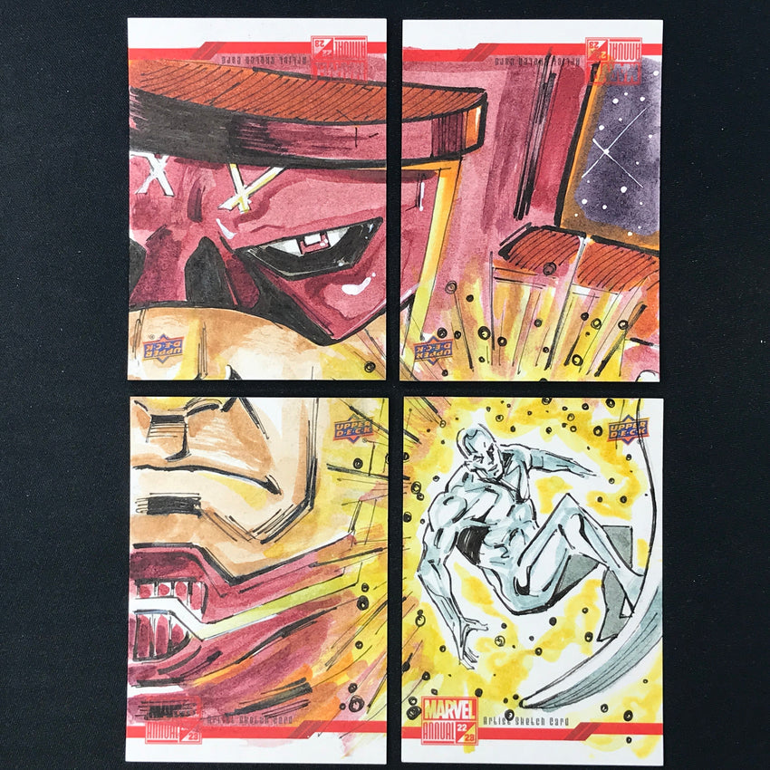 2022-23 Marvel Annual GALACTUS SILVER SURFER 4 Piece Sketch 1/1 EMRAH CILDIR