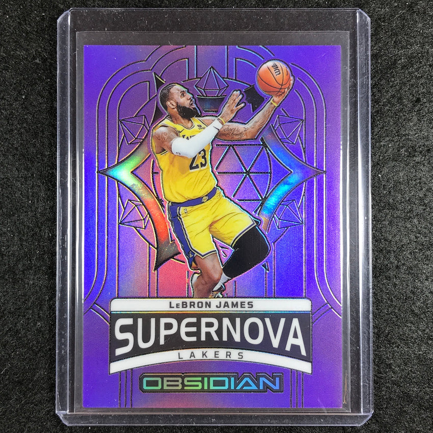 2023-24 Obsidian LEBRON JAMES Supernova Purple Flood Electric Etch 24/49