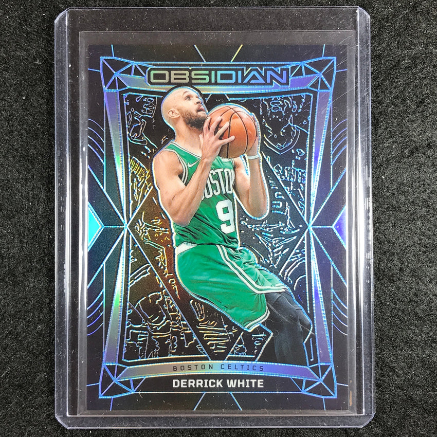 2023-24 Obsidian DERRICK WHITE Base Blue Electric Etch 26/30