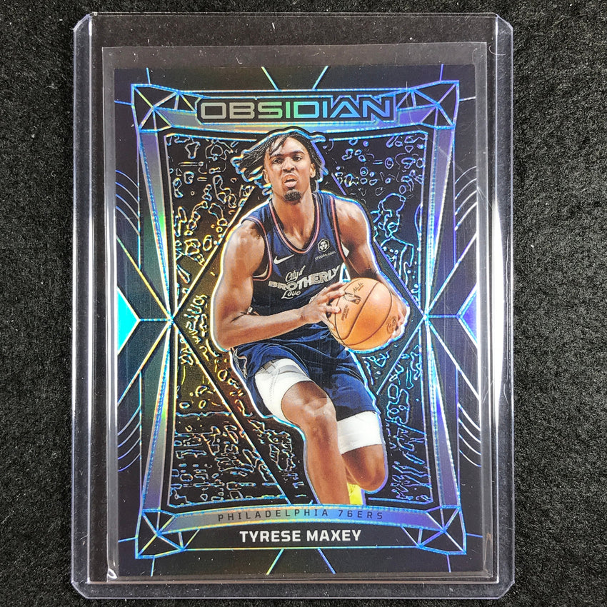 2023-24 Obsidian TYRESE MAXEY Base Blue Electric Etch 26/30
