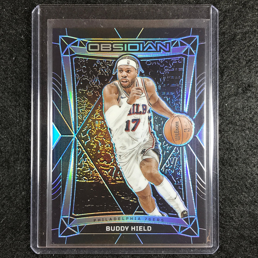 2023-24 Obsidian BUDDY HIELD Base Blue Electric Etch 4/30