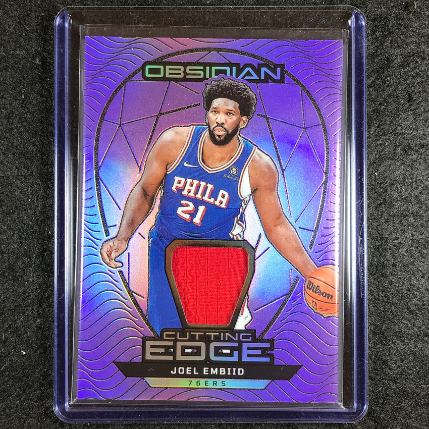2023-24 Obsidian JOEL EMBIID Cutting Edge Jersey Relic Purple Flood 41/49