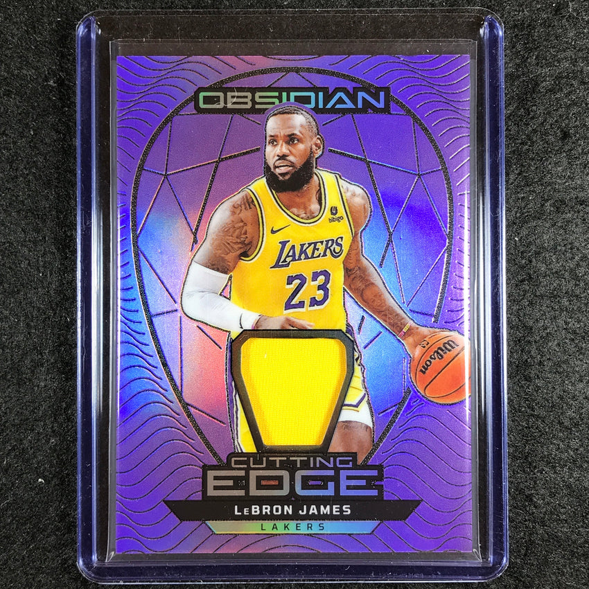 2023-24 Obsidian LEBRON JAMES Cutting Edge Jersey Relic Purple Flood 2/49