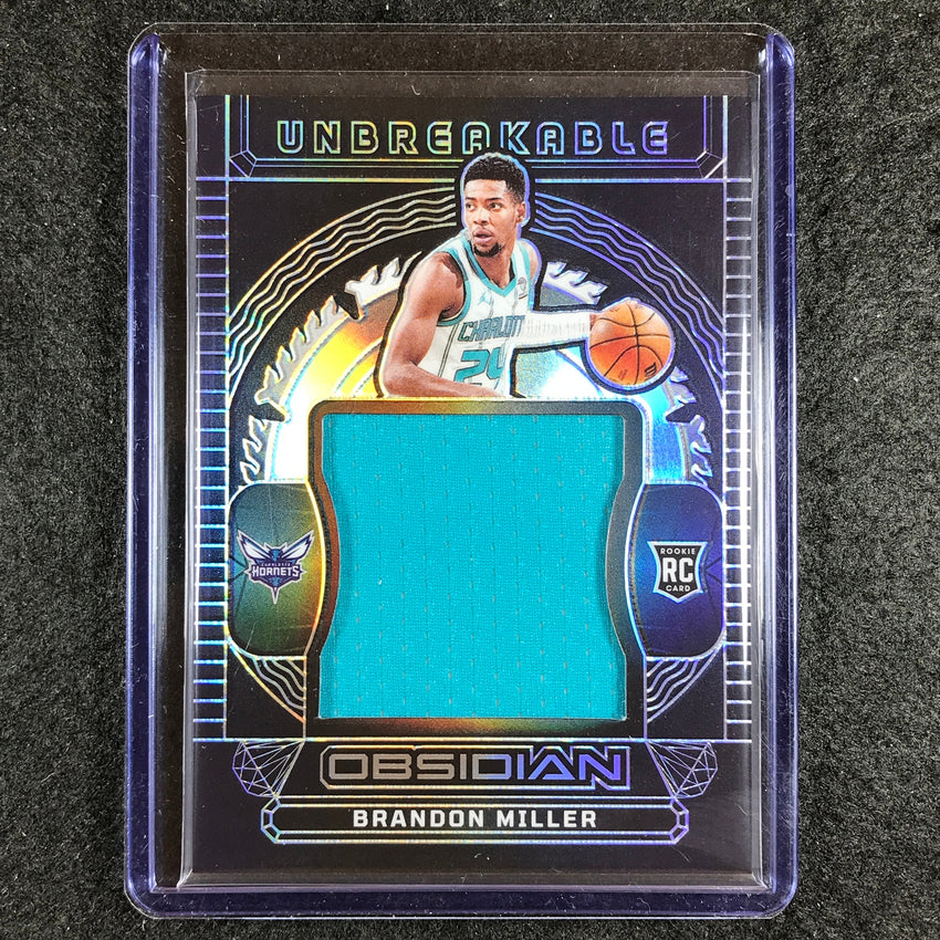 2023-24 Obsidian BRANDON MILLER Unbreakable Rookie Jersey Relic Base 42/249