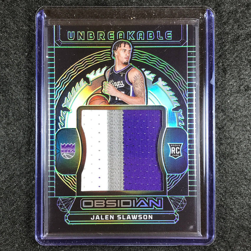 2023-24 Obsidian JALEN SLAWSON Unbreakable Rookie Patch Relic Green 16/25