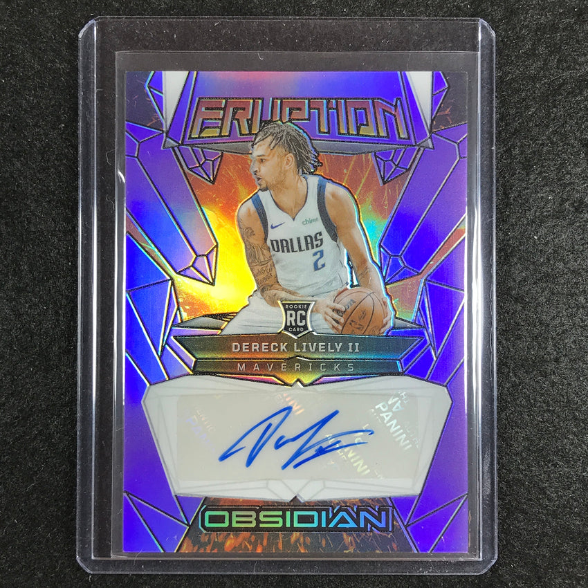 2023-24 Obsidian DERECK LIVELY II Rookie Eruption Auto Purple Electric Etch 1/49