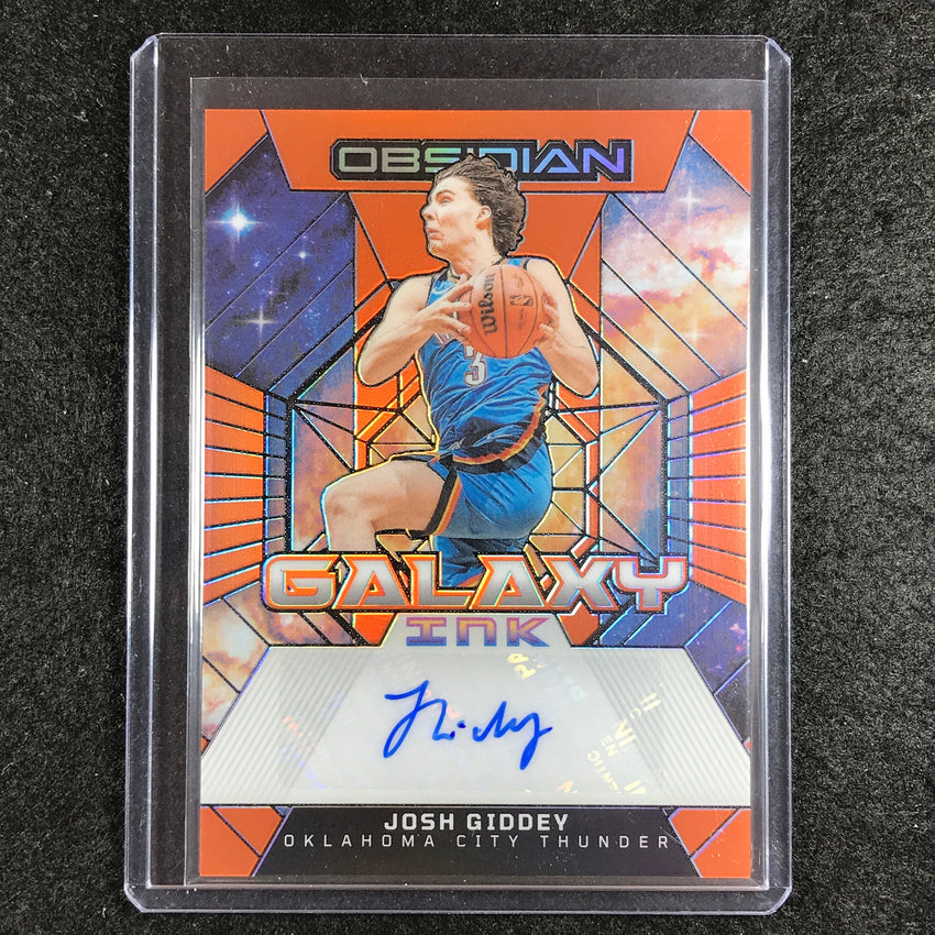 2023-24 Obsidian JOSH GIDDEY Galaxy Ink Auto Orange Flood Electric Etch 42/75