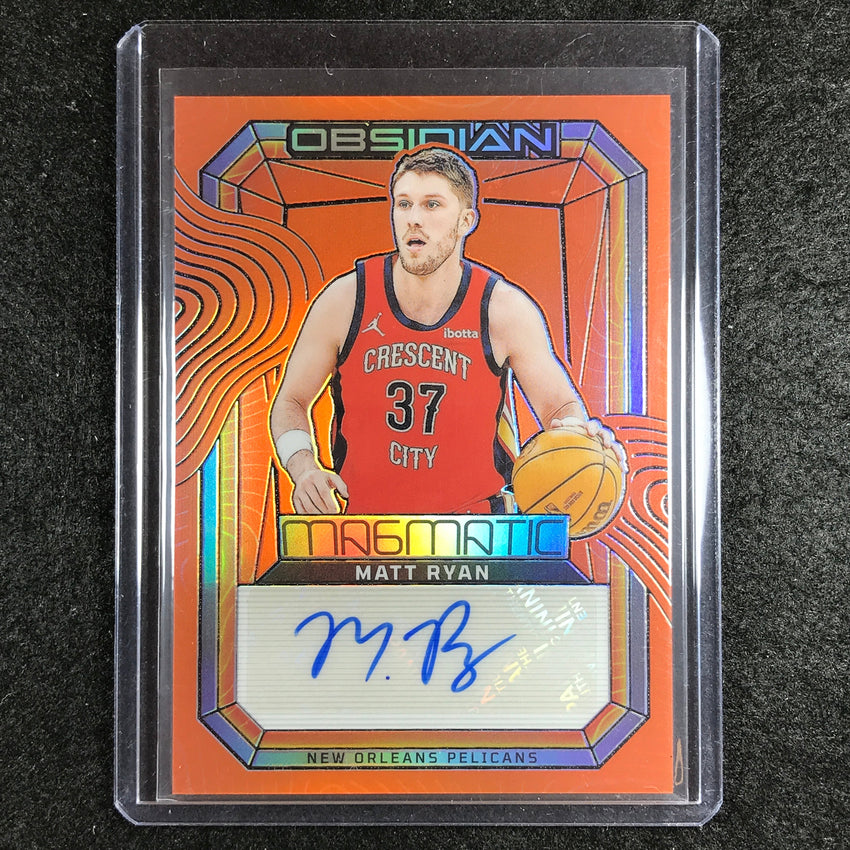 2023-24 Obsidian MATT RYAN Magmatic Auto Orange Flood Electric Etch 20/75