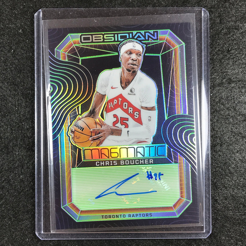 2023-24 Obsidian CHRIS BOUCHER Magmatic Auto Green Electric Etch 15/25