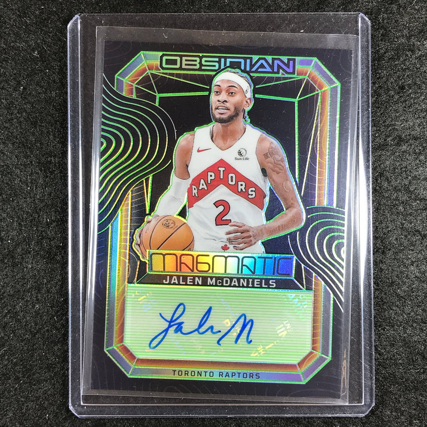 2023-24 Obsidian JALEN MCDANIELS Magmatic Auto Green Electric Etch 12/25
