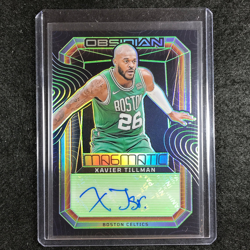 2023-24 Obsidian XAVIER TILLMAN Magmatic Auto Green Electric Etch 17/25
