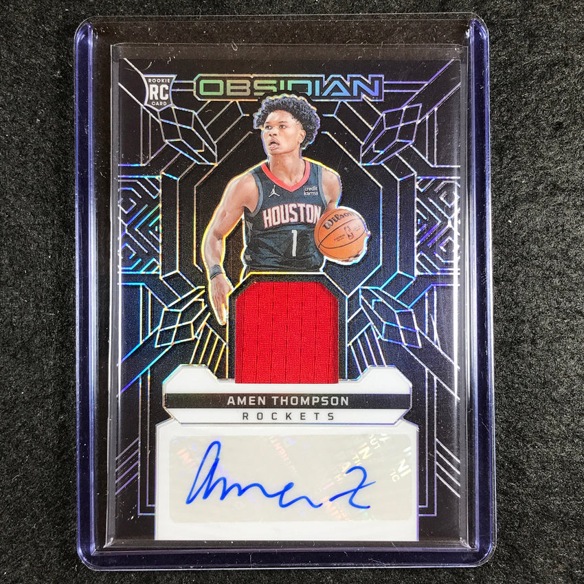 2023-24 Obsidian AMEN THOMPSON Rookie Jersey Ink Relic Auto Base 88/99