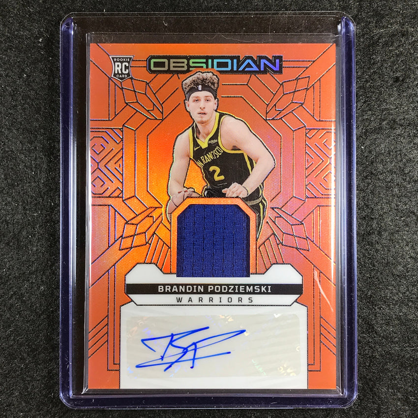 2023-24 Obsidian BRANDIN PODZIEMSKI Rookie Jersey Ink Auto Orange Etch 30/75